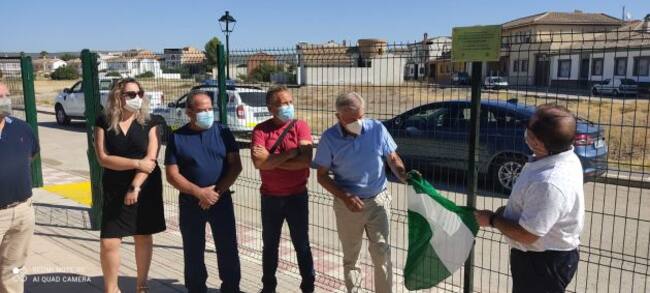 José Castro y Francisco Jimenez en el momento de la inauguración del nuevo parque