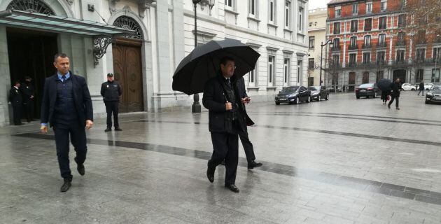 El ministro a la salida del Tribunal Supremo