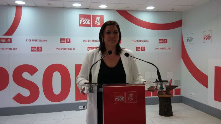 Maite Fernández, en la sede local del PSOE