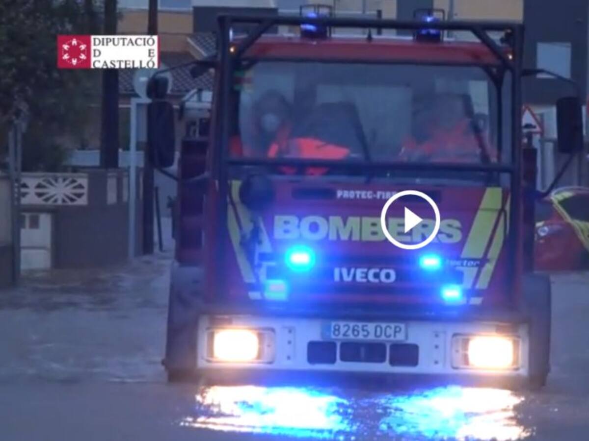 Vídeo con la actuación de los bomberos en las inundaciones de la provincia de Castellón