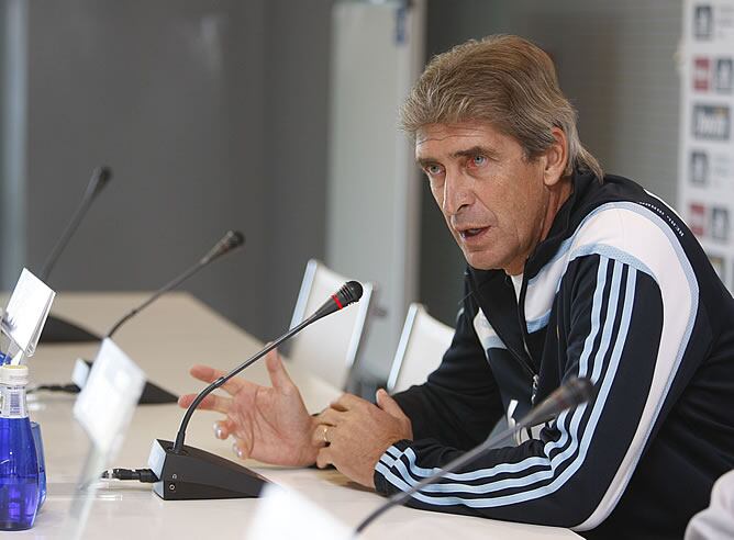 Pellegrini, durante una rueda de prensa