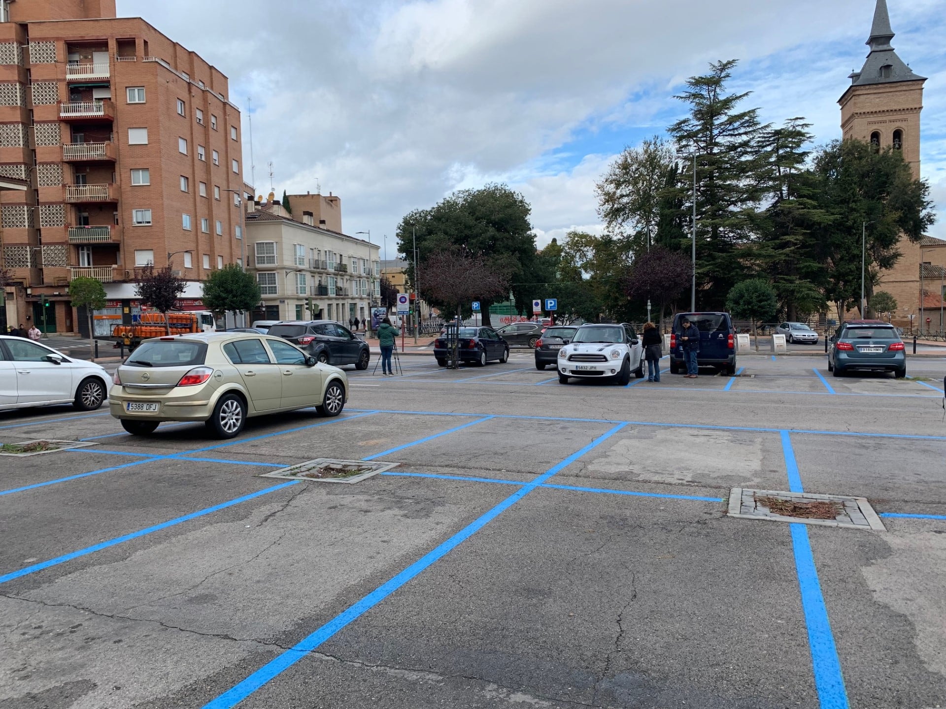 Aparcamiento zona azul de Santa María