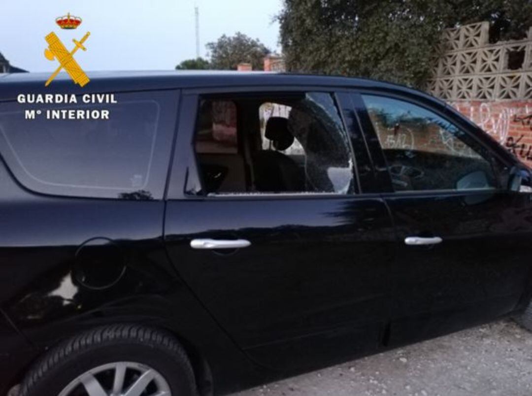 Uno de los vehículos afectados por los robos