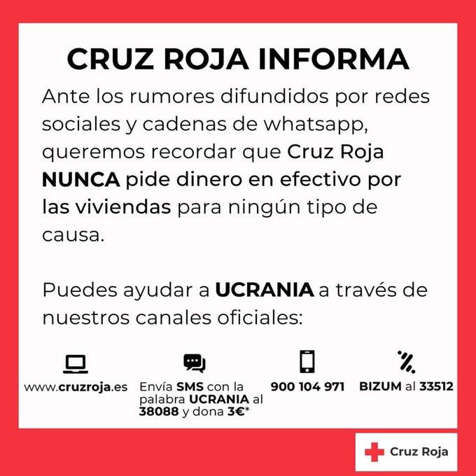 Cruz Roja Alcorcón advierte de posibles estafas con las ayudas a Ucrania