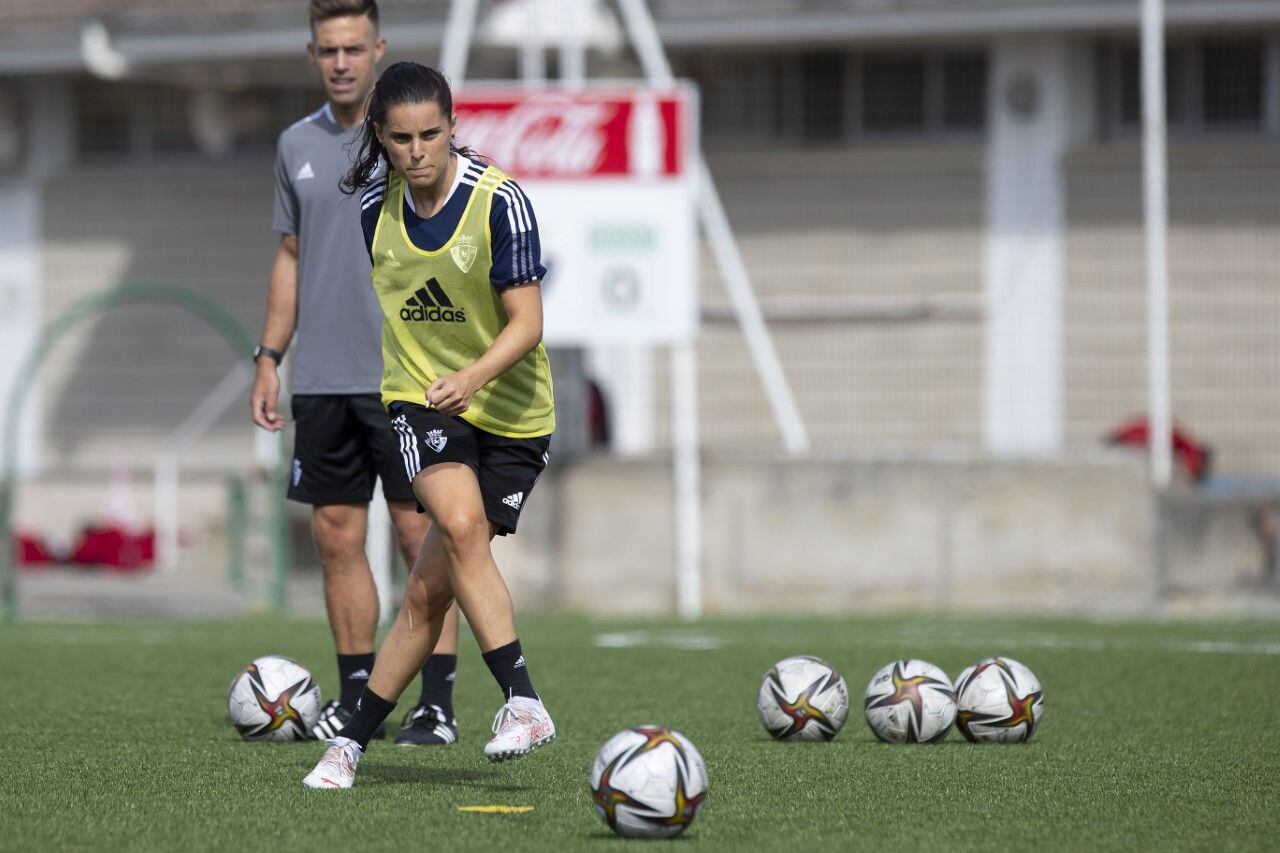 Miriam Rivas durante un entrenamiento en Tajonar