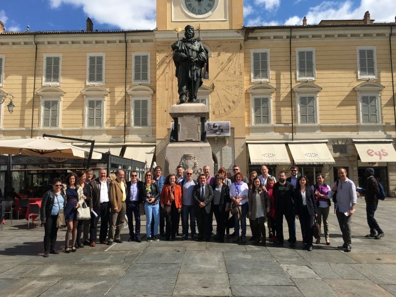 La delegación donostiarra durante la visita a Parma.