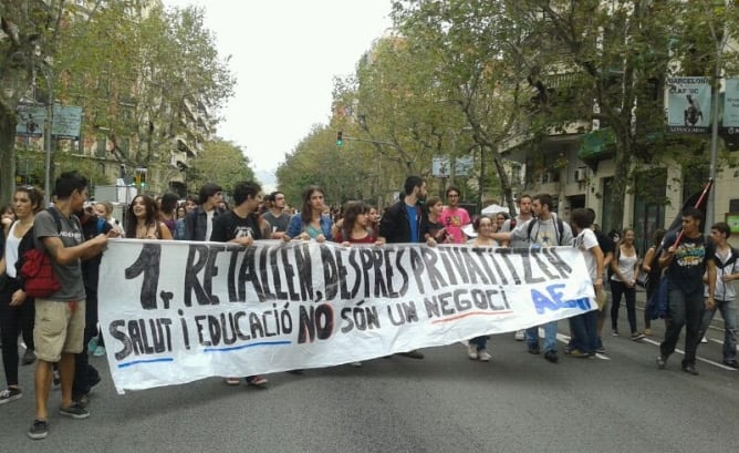 Jornada de protesta a les universitats per la política educativa dels governs espanyol i català