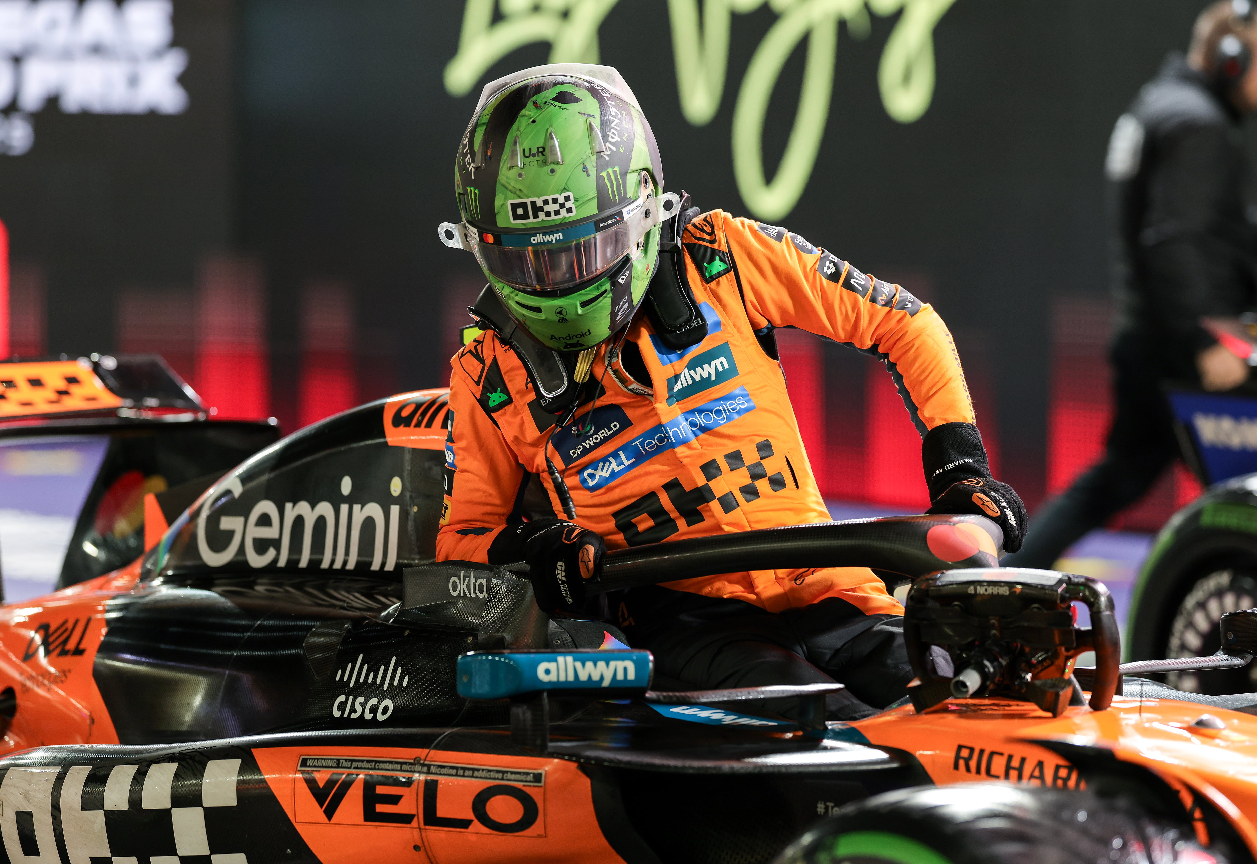 Lando Norris en la clasificación del GP de Las Vegas