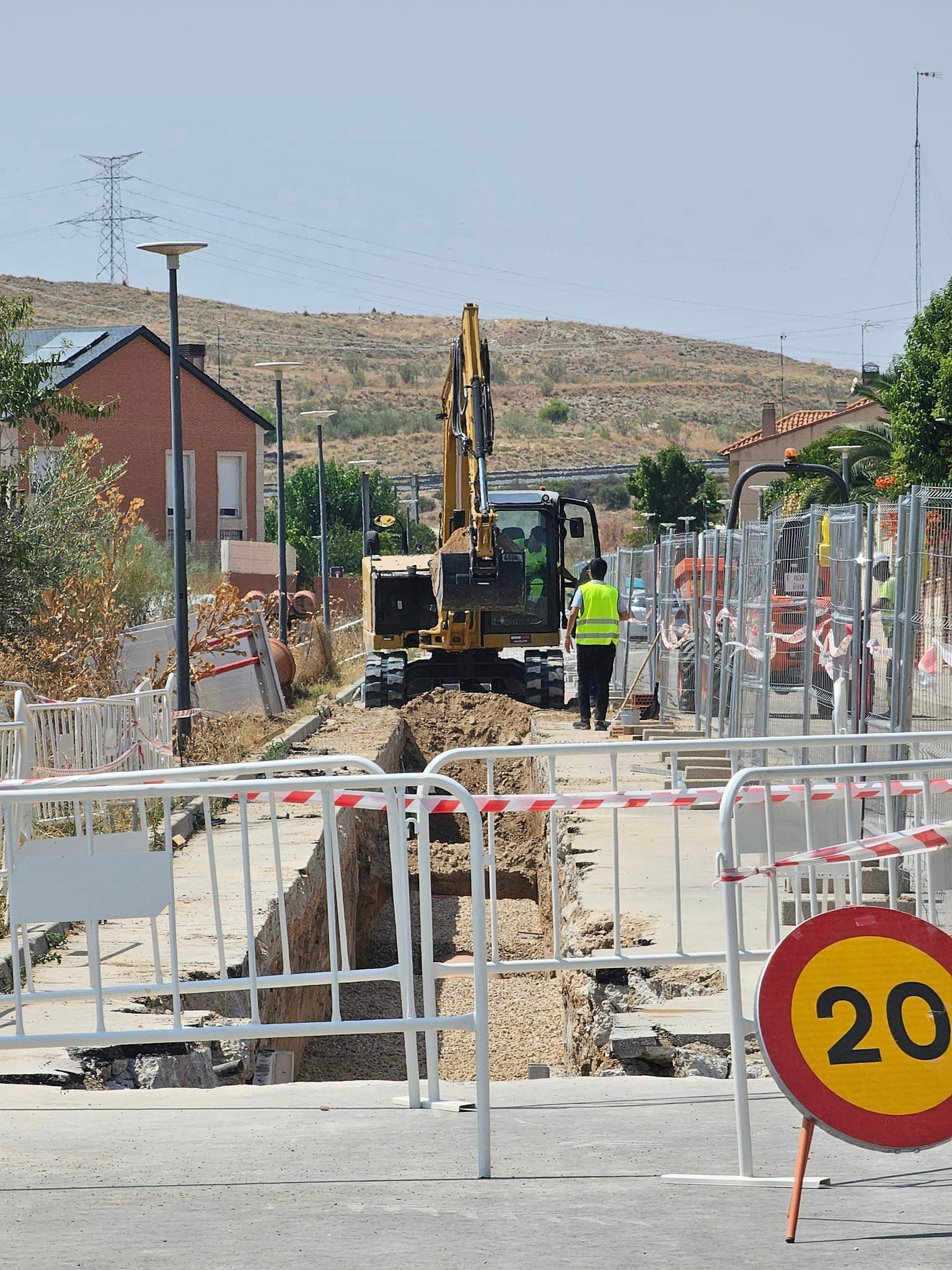 Las obras del Canal de Isabel II en San Martín de la Vega