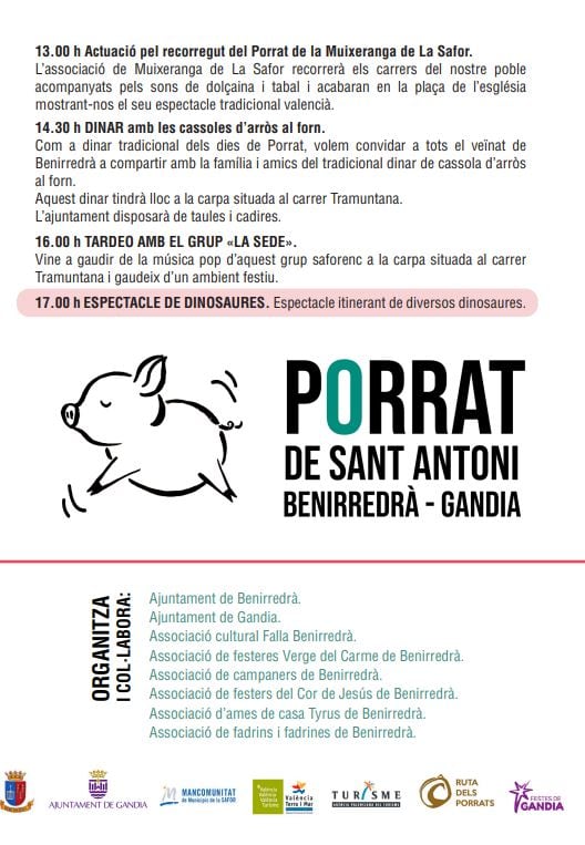 Programació del Porrat de Benirredrà 2023