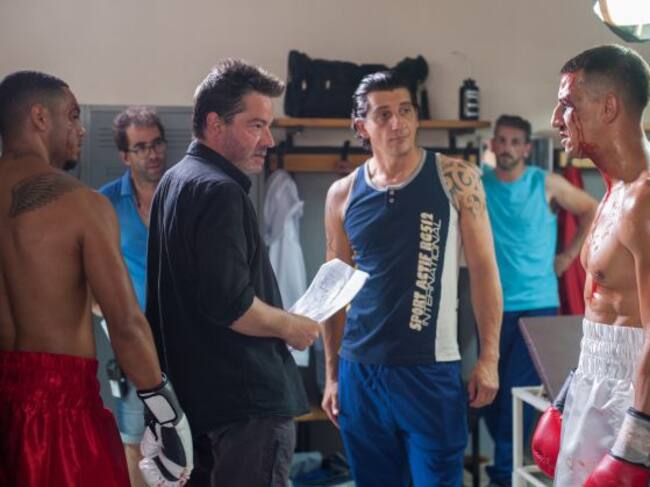 Enrique Urbizu con Carlos Librado 'Nene' durante un momento del rodaje