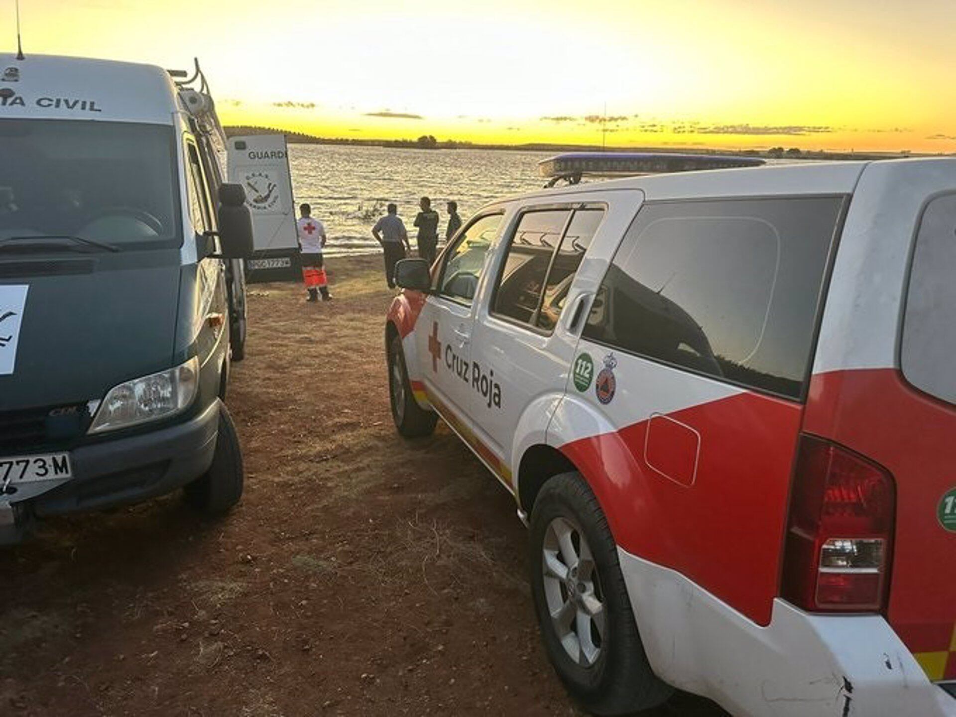 Dispositivo de búsqueda del hombre desaparecido cuando se bañaba en Los Canchales