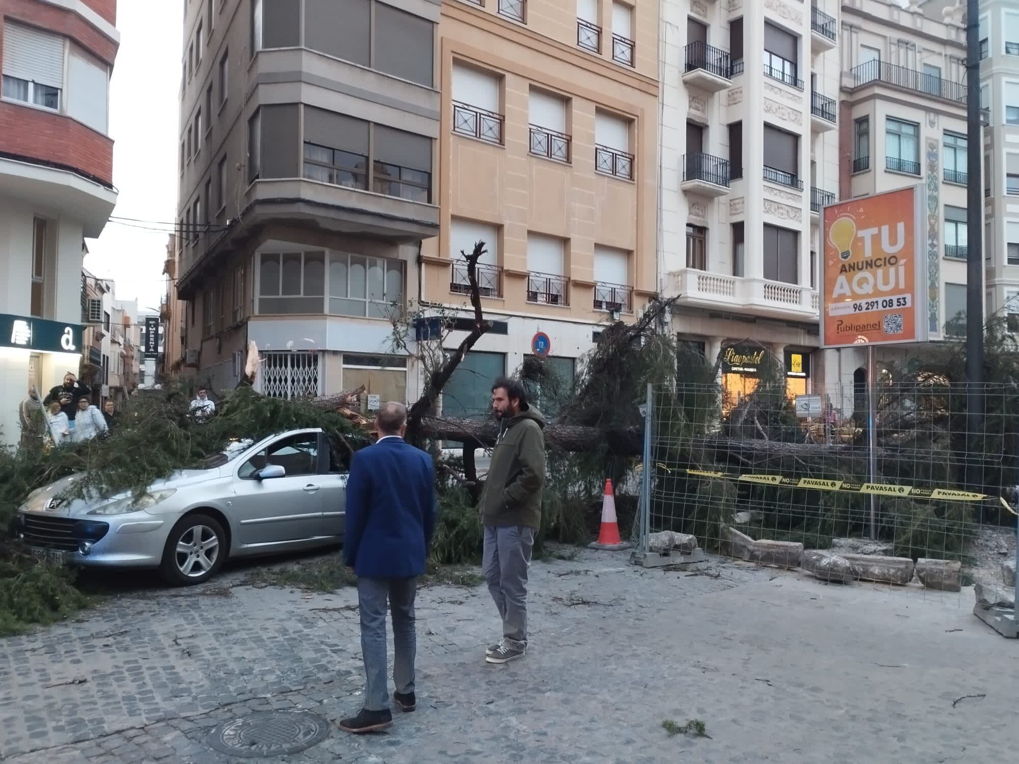 Consecuencias de las fuertes rachas de viento en Borriana.