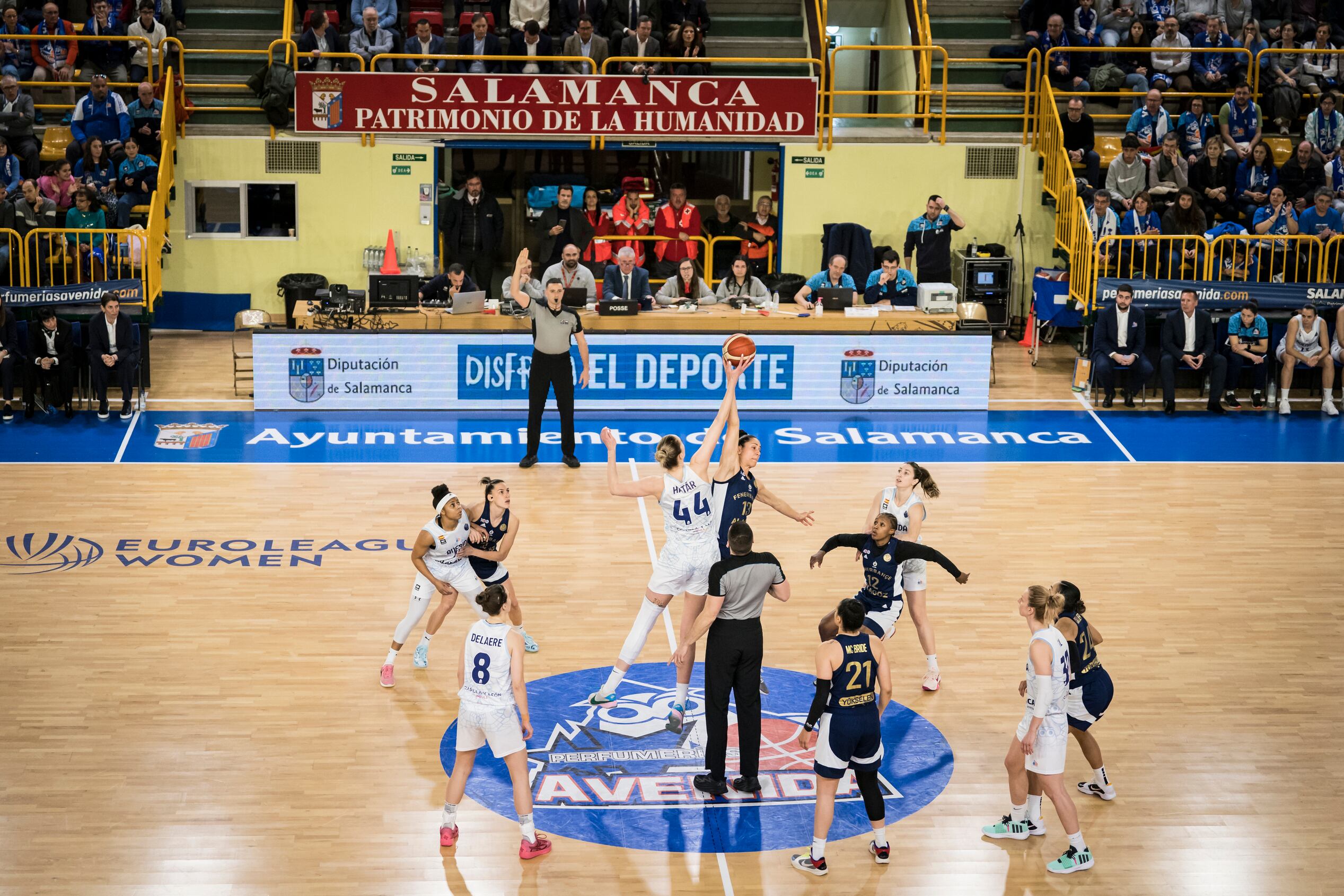 El pabellón de Würzburg durante un partido de esta temporada de Avenida/FIBA