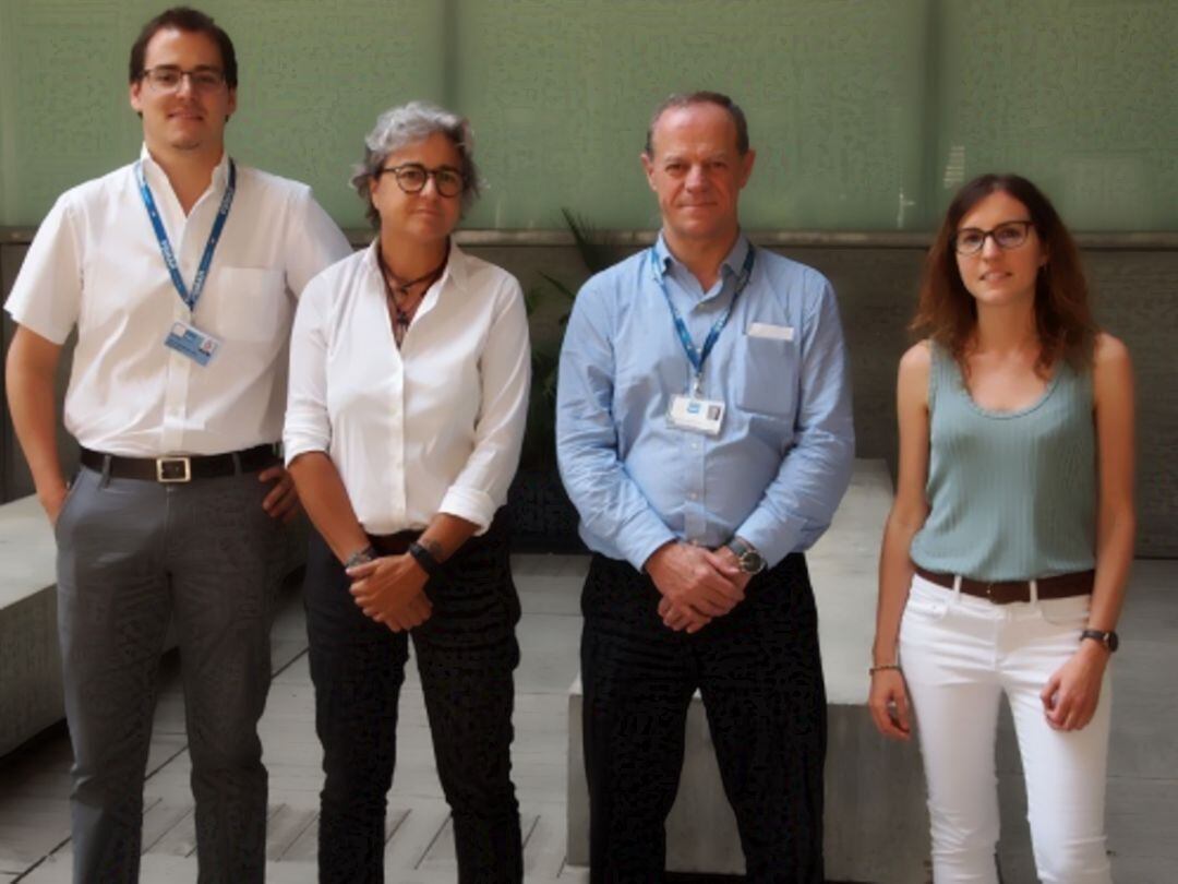 El equipo de investigadores del IMIM, de izquierda a derecha: Alejo Rodríguez-Vida, Ana Rovira, Joaquim Bellmunt y Anna Hernández.