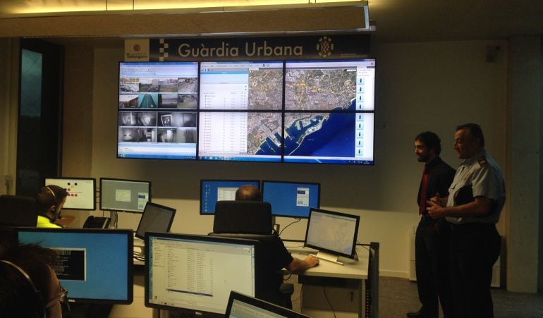 Sala control de la comissaria de la Guàrdia Urbana de Tarragon