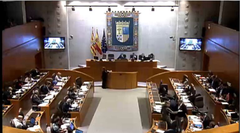 Imagen de archivo de una sesión en las Cortes de Aragón