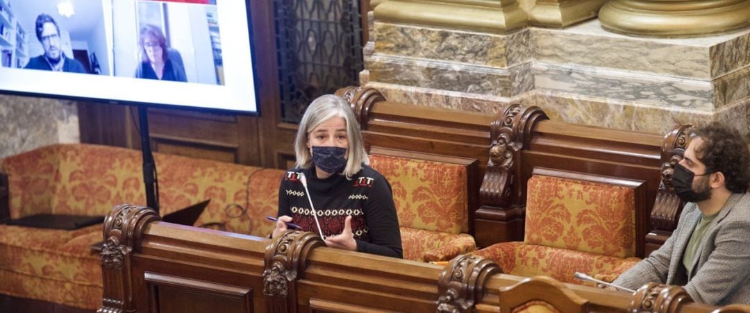 María García en el pleno municipal