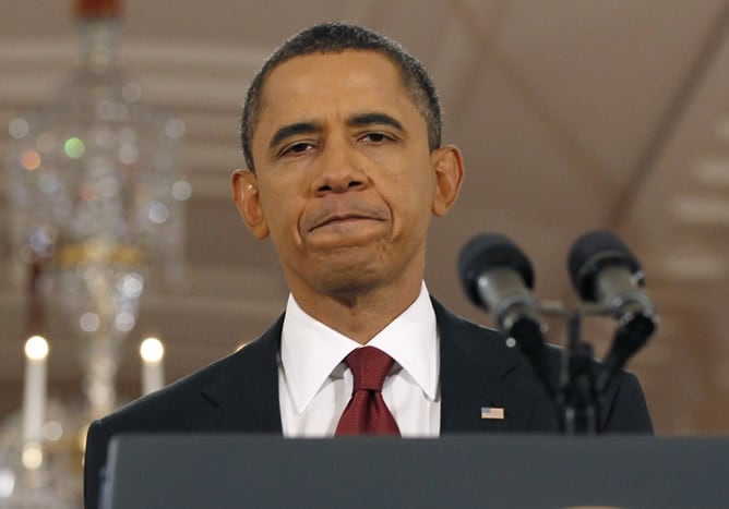 Barack Obama durante la conferencia en la Casa Blanca, el día después de las elecciones.