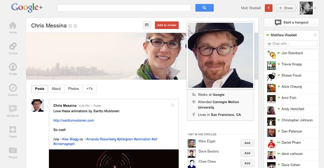 Así se verá el nuevo perfil de los usuarios de Google+