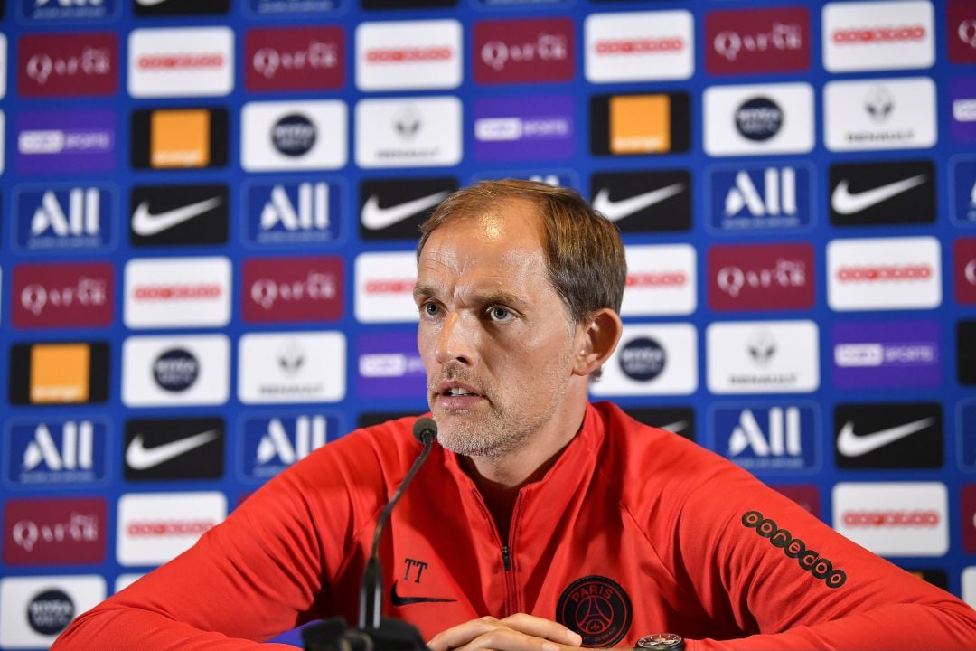 Tuchel, durante la rueda de prensa. 