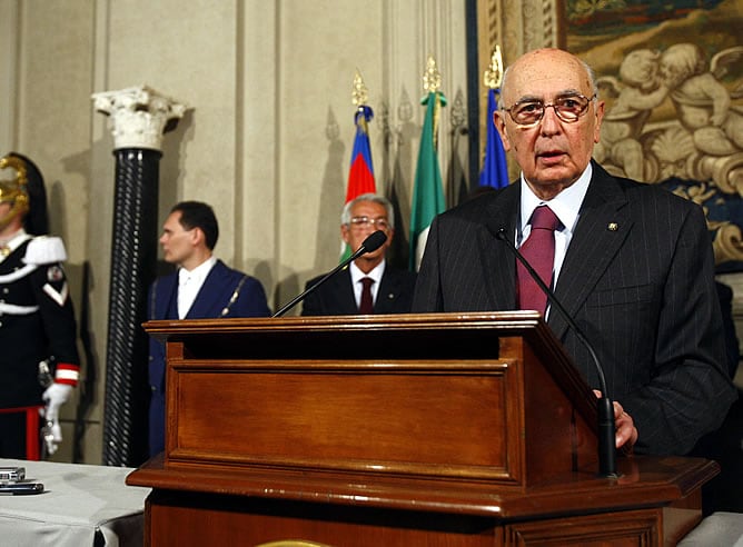 Napolitano, el presidente de la República Italiana