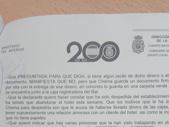 Extracto denuncia contra José María Laguna