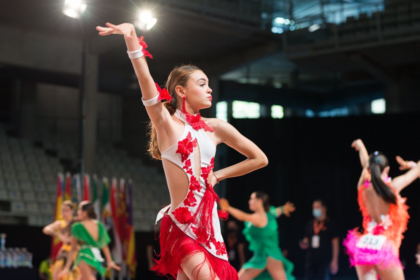 Competidora de un evento de Baile Deportivo