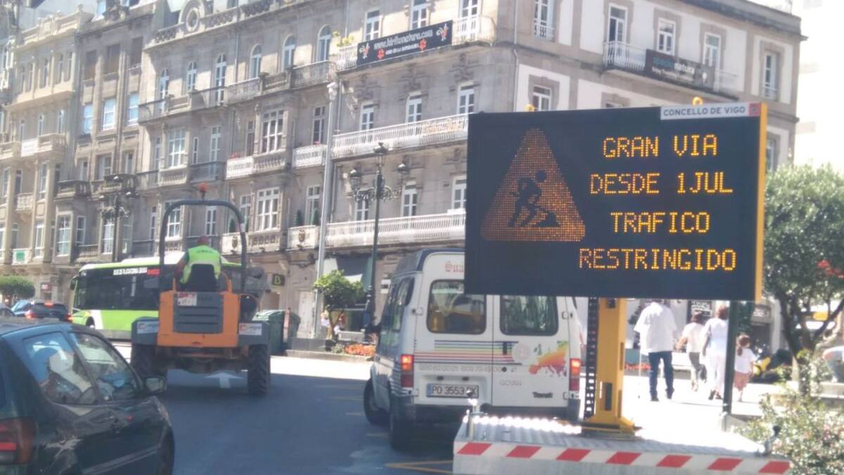 Las obras en Gran Vía afectarán al tráfico a partir del lunes