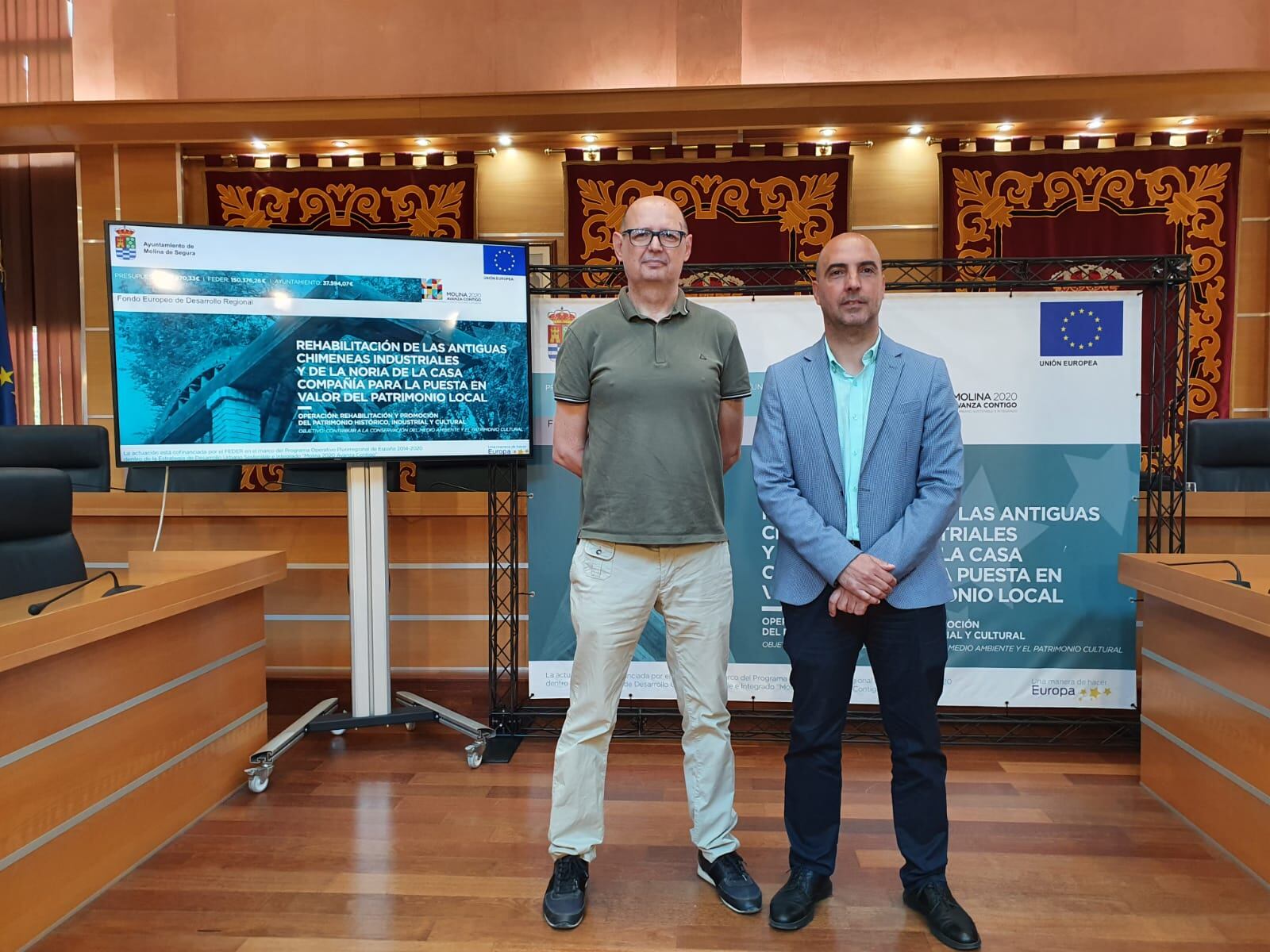 Presentación de las obras de rehabilitación de la Noria de la Compañía de Molina de Segura