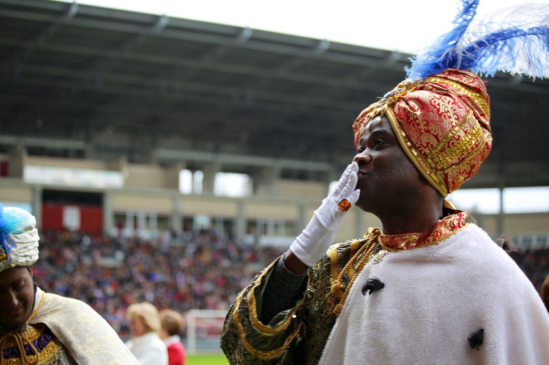 Baltasar en el campo municipal de Las Gaunas