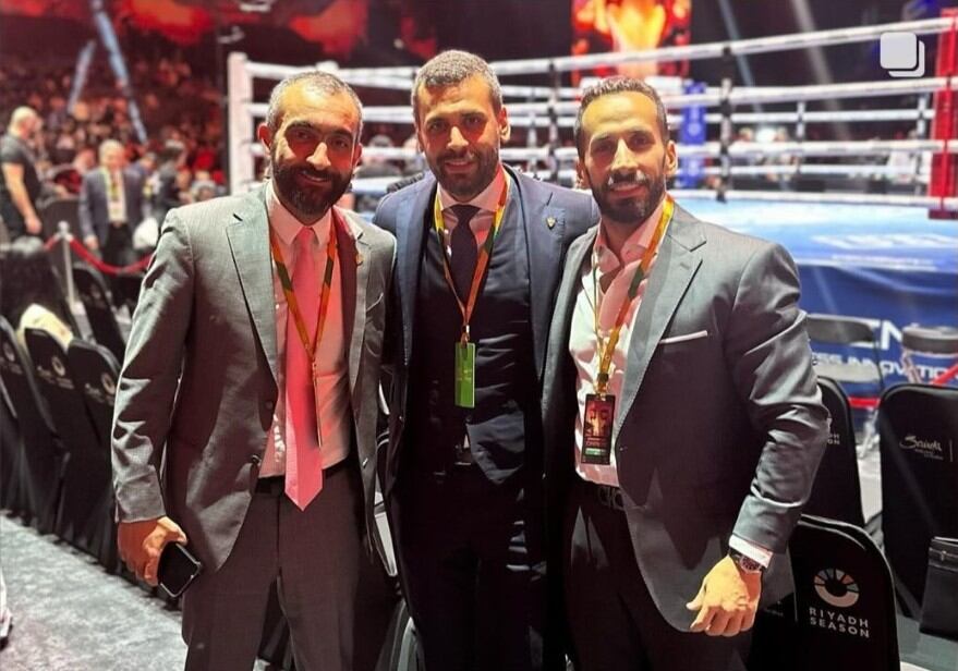 Mohamed El Assy, Mostafa Yilmaz y el hermano de Yilmaz, en Riad.