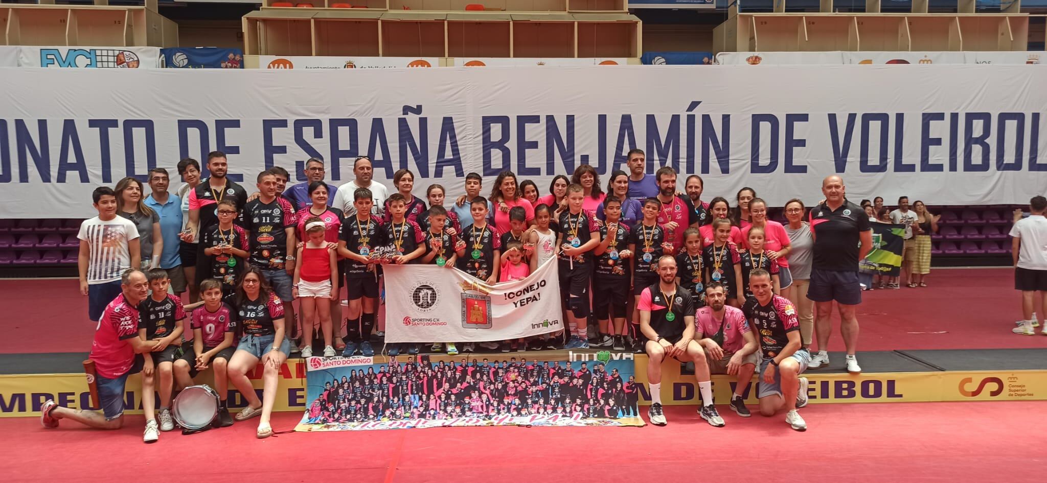 El Sporting Santo Domingo benjamín masculino, campeón de España en Valladolid.