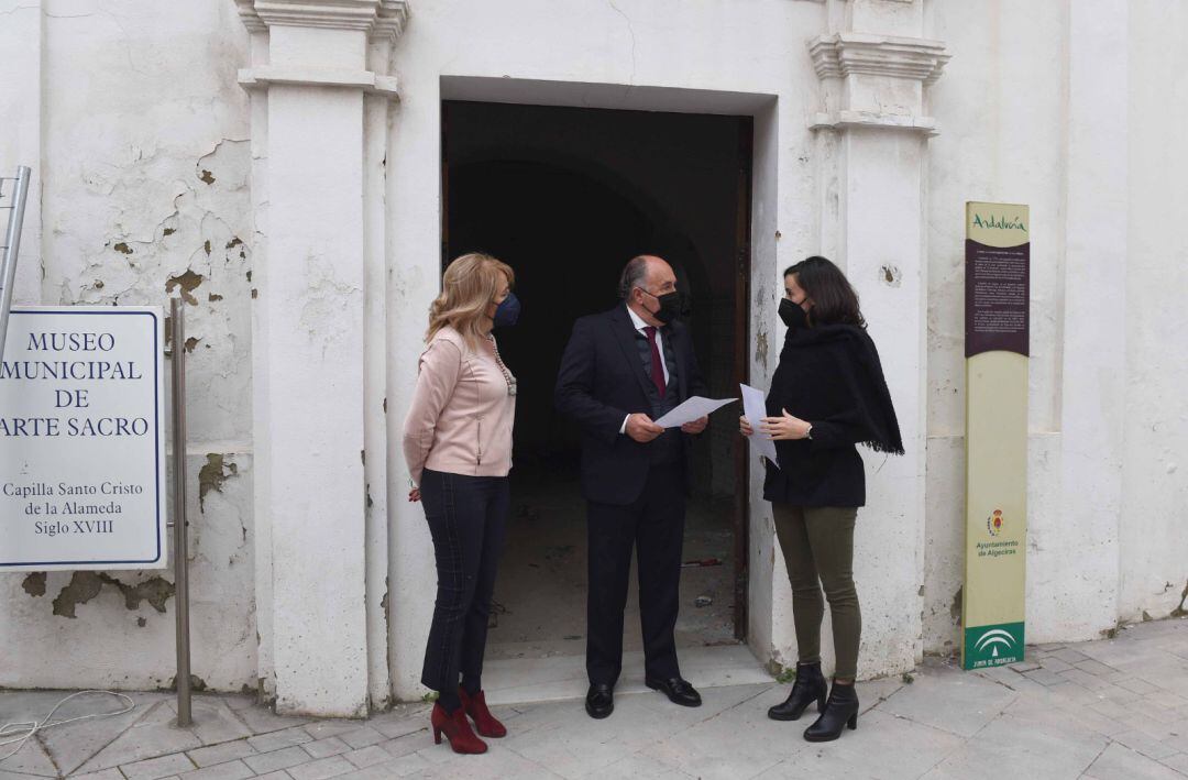 Landaluce junto a Pintor y Rodríguez.