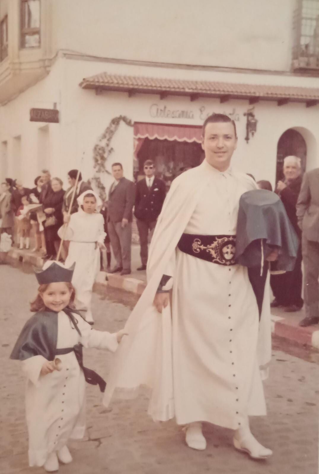 Pilar Giménez junto a su padre (Foto de archivo)