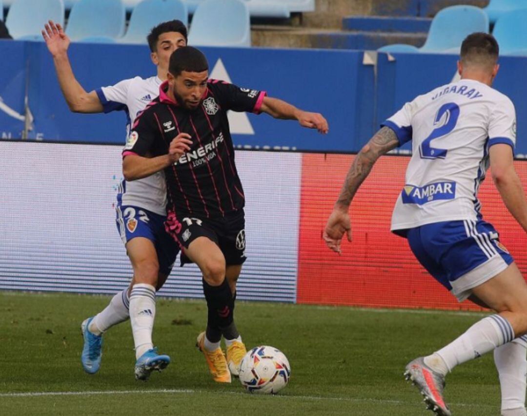 Shashoua, durante el partido del sábado pasado en Zaragoza.