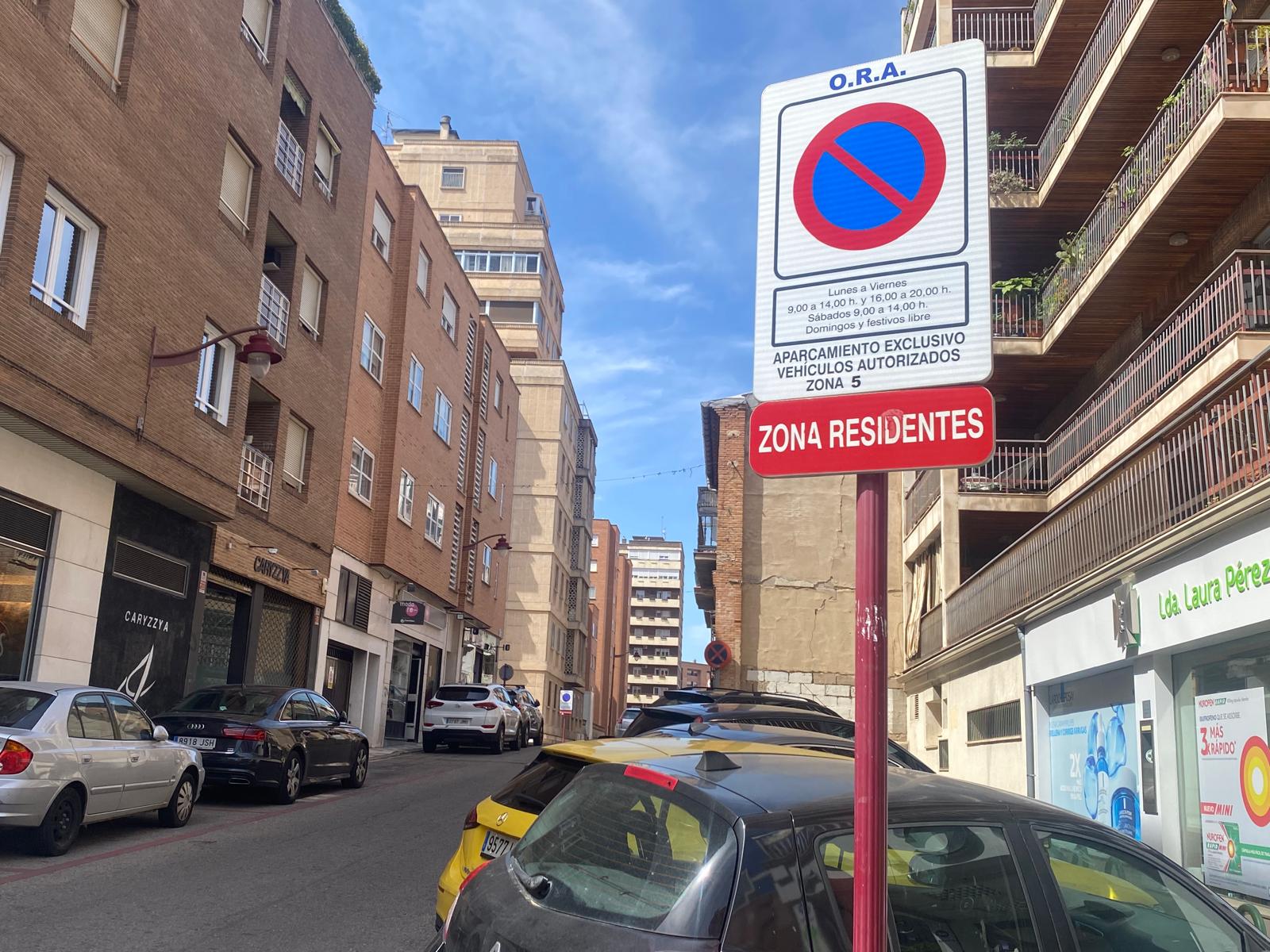 Zona de aparcamiento para residentes