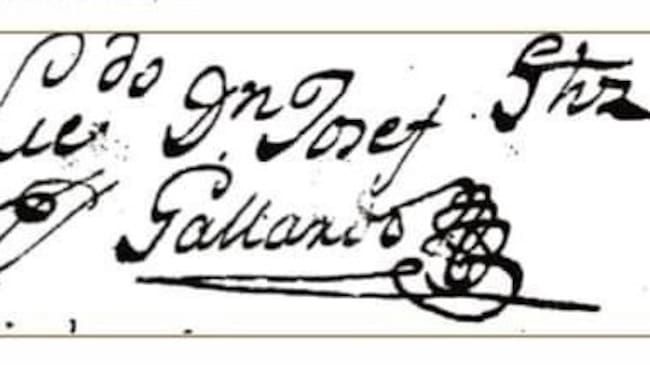 Firma de Joseph Sánchez Gallardo