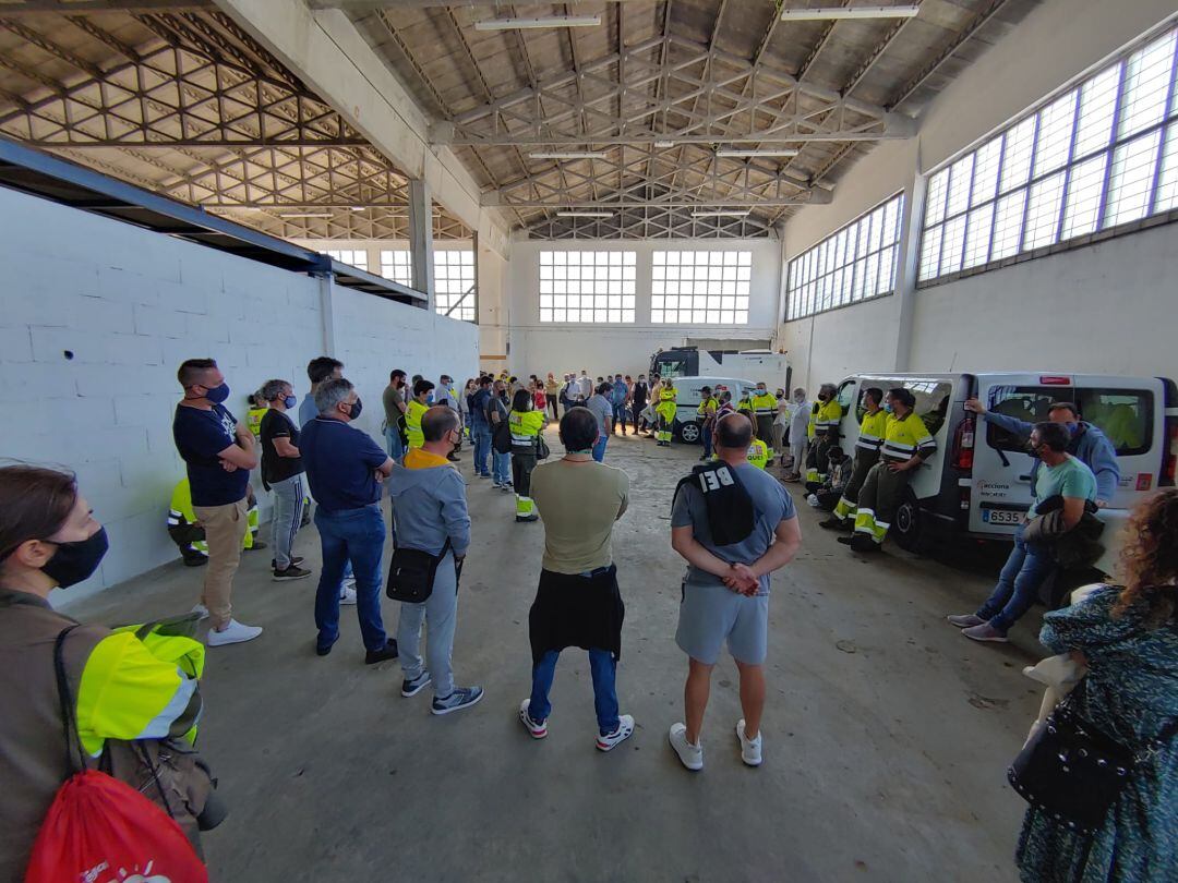 Un momento de la celebración, este viernes, de la Asamblea de trabajadores de Zonas Verdes de Vigo