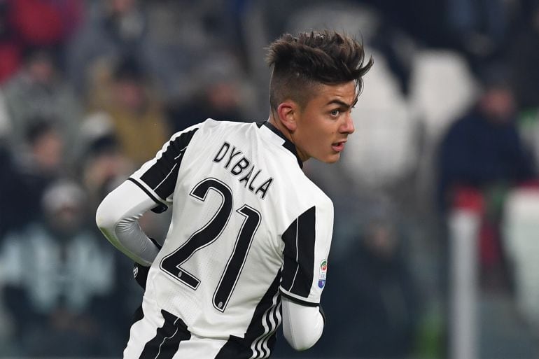 Dybala, durante un partido con la Juventus