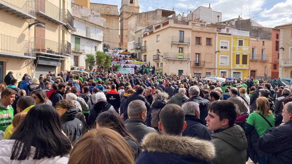 Manifestación por el futuro del mundo rural en les Coves de Vinromà este domingo 26 febrero