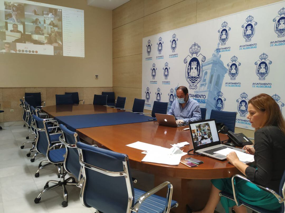 Un momento de la reunión.