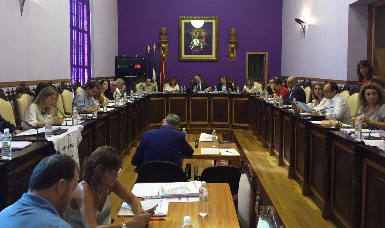 Los ediles del Ayuntamiento de Jaén durante un pleno anterior.