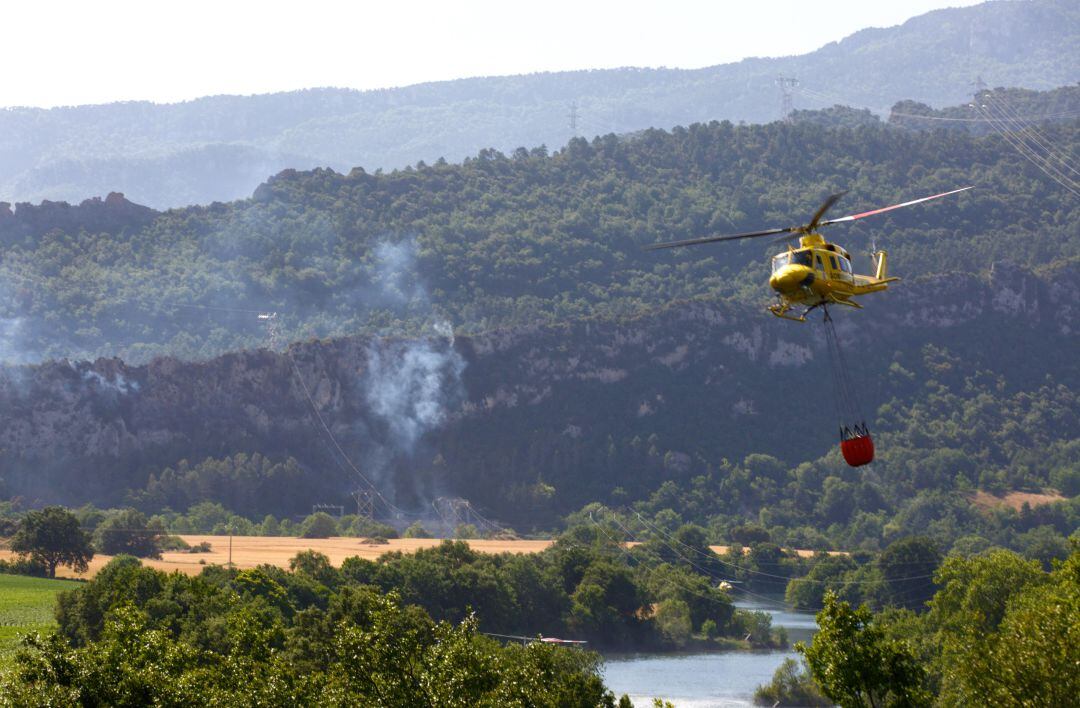 Incendio en Sobrón (Álava)