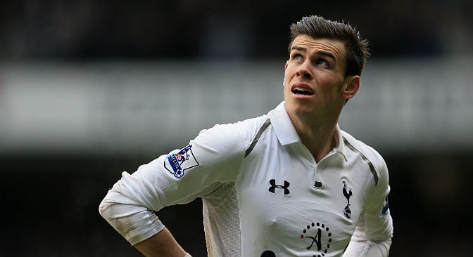 Bale, durante un partido con el Tottenham