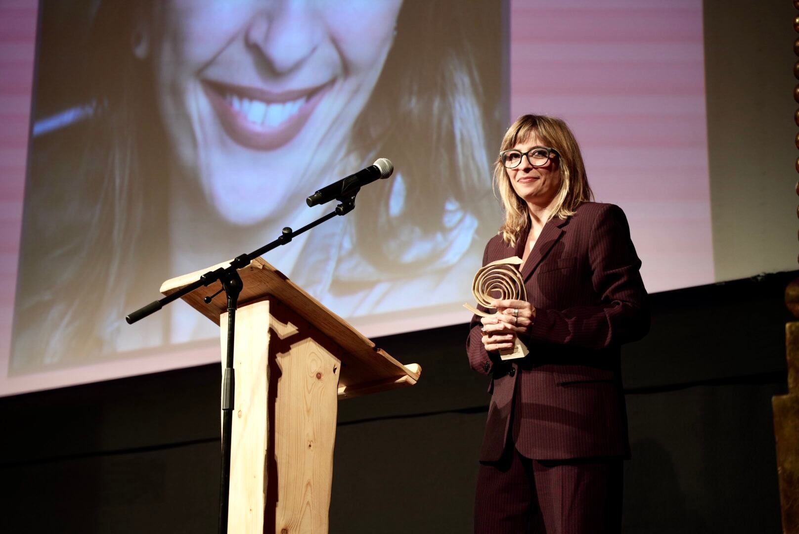 Marisol Aznar en el Teatro Olimpia de Huesca este domingo./Sara Guillén