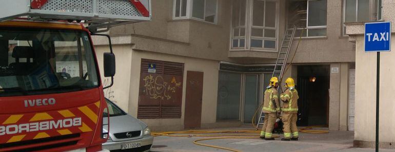 Incendio en Avda. Hércules. A Coruña