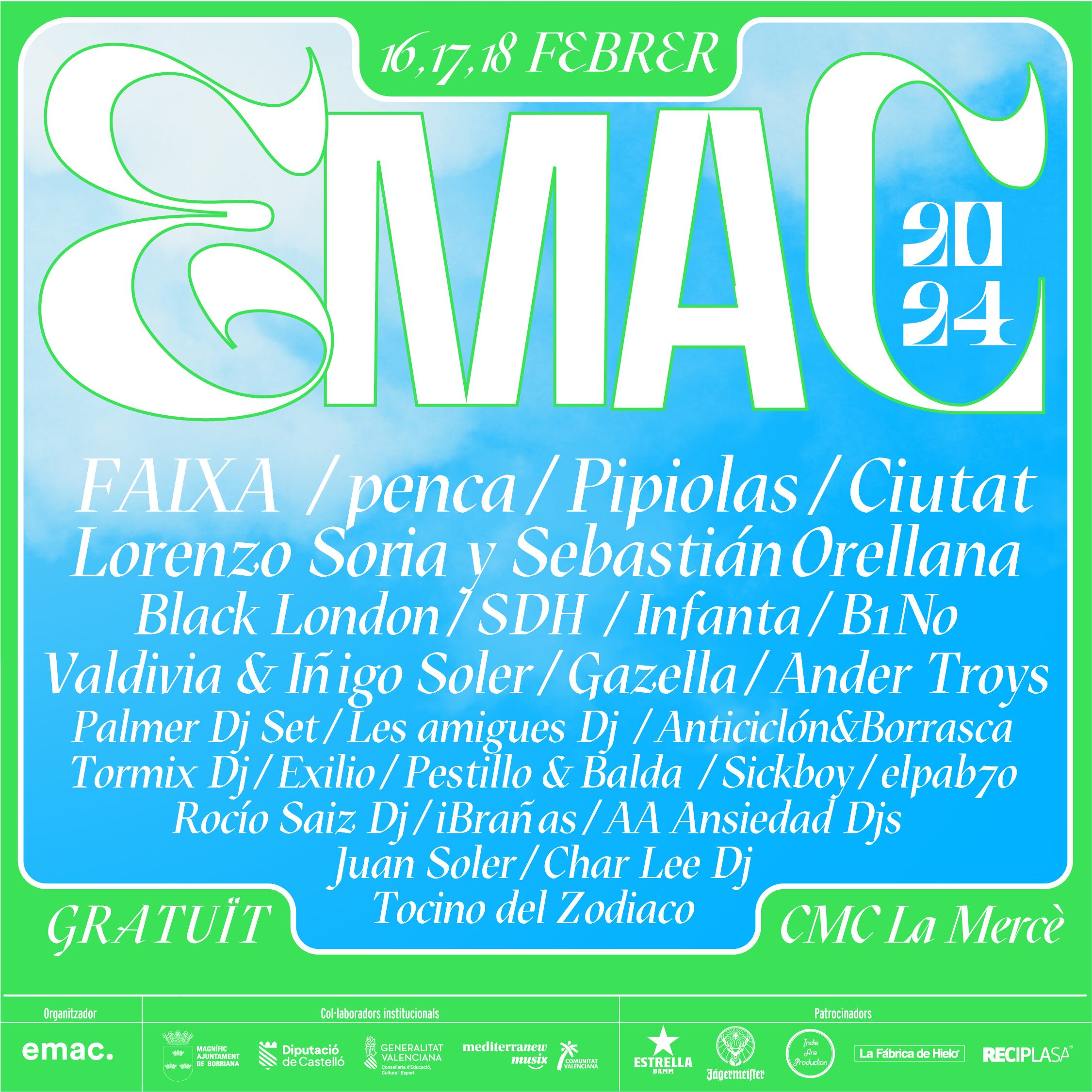 Cartel emac. Festival Burriana.