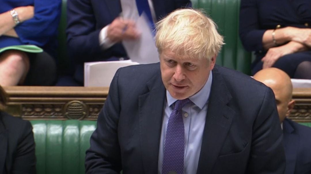 Boris Johnson en el parlamento británico este pasado 22 de octubre 
 
 