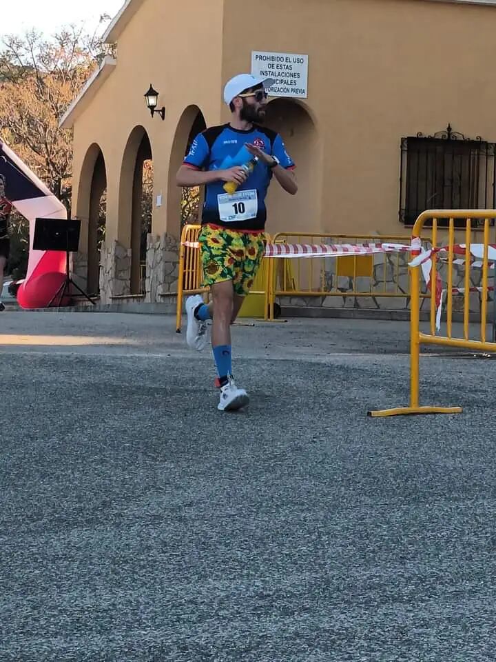 Gabriel García, en carrera